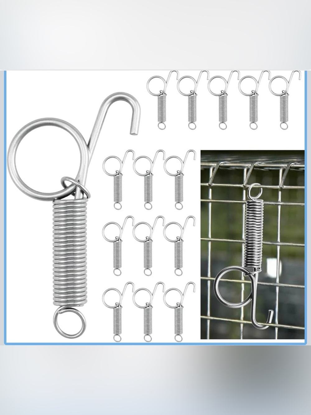 19 Pack Spring Hook Latches for Cage
